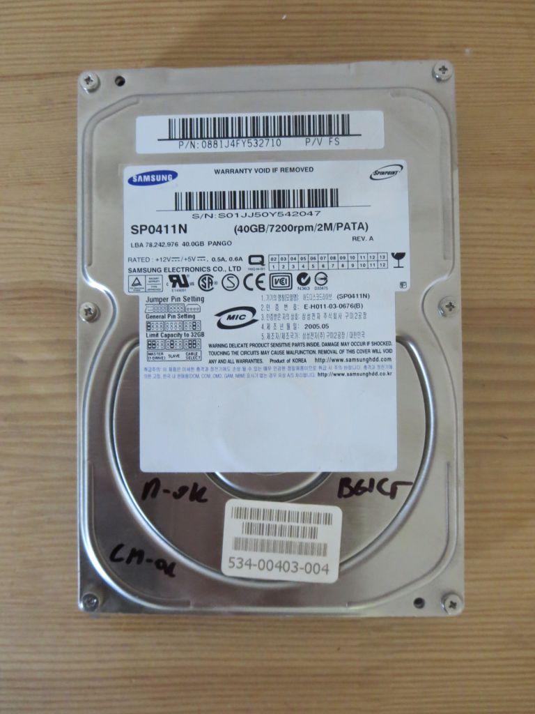 Жесткий диск IDE HDD SAMSUNG 40 Gb - фото фото фото 0