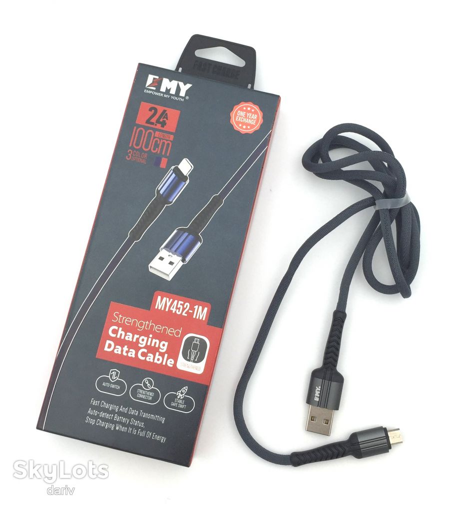 Дата кабель EMY MY-452 Micro USB Black - фото фото фото 1