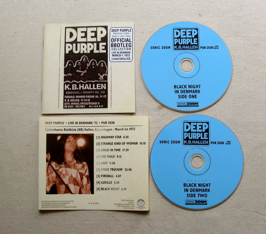 CD Deep Purple. Live in Denmark'72. 1972. 2CD. - фото фото фото 1