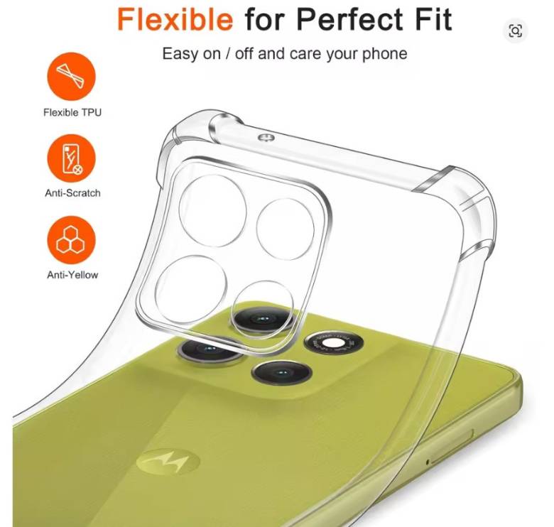 Motorola Moto Edge 60 Fusion Прозорий чохол Захист камери (кути) - фото фото фото 1