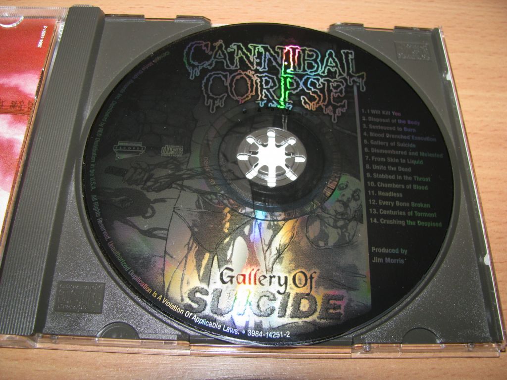 CANNIBAL CORPSE - Gallery Of Suicide     (1998 Attic Canada 1st press) - фото фото фото 2