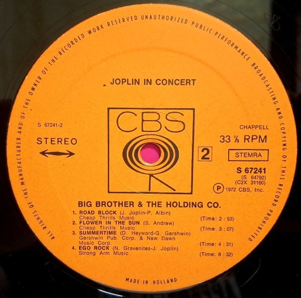 Janis Joplin - In Concert - 1968-70.  (2LP). 12. Vinyl. Пластинки. Holland. - фото фото фото 4