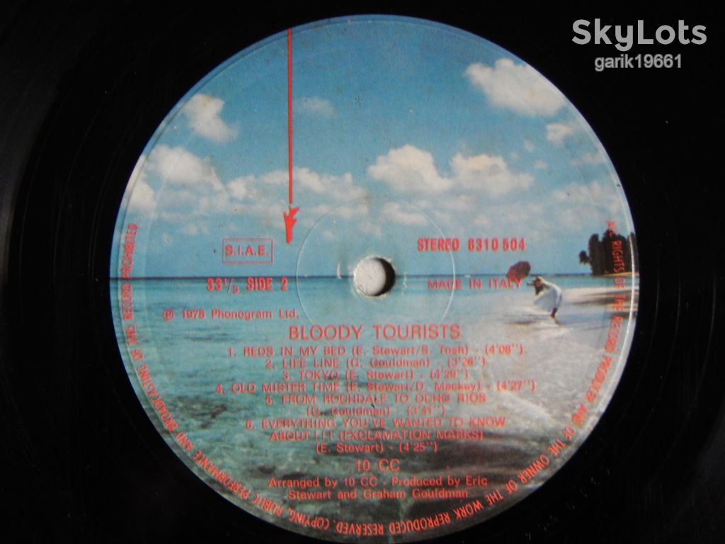10cc – Bloody Tourists  (Mercury – 6310 504, Italy) EX/EX - фото фото фото 4