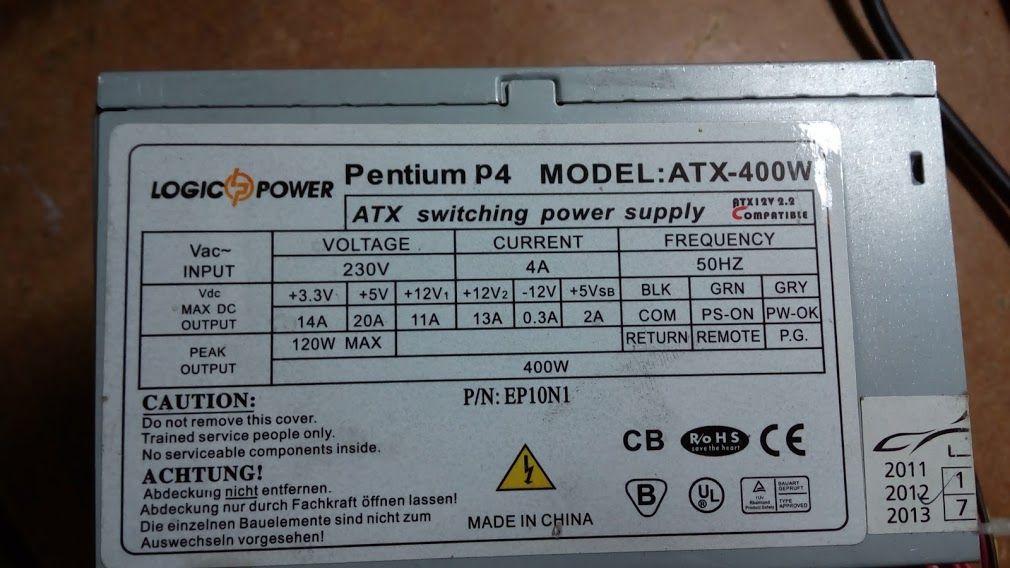 Брендовый блок питания БП LogicPower ATX-400W 400W / 400Вт № 210902 - фото фото фото 1