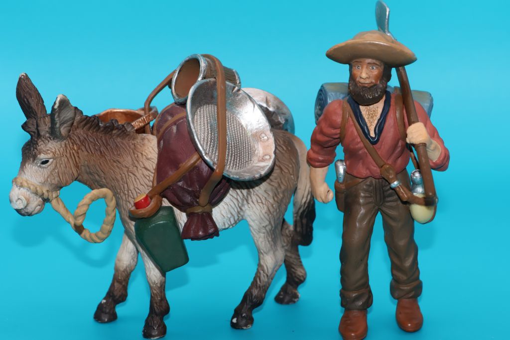 ЗОЛОТОШУКАЧ ковбой старатель SCHLEICH 90-100мм ФРГ - фото фото фото 0