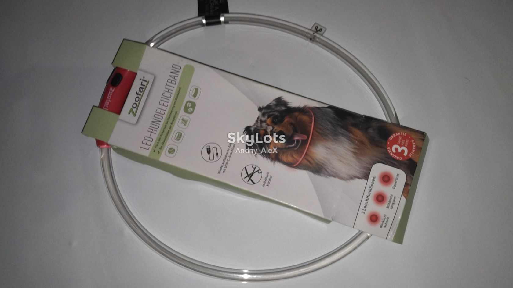 Amazon! Мегалот 6! LED нашийників для собак Zoofari LED-Hundeleuchtband [Німеччина]    (ошейник светящийся) - фото фото фото 1