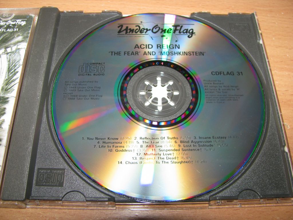 ACID REIGN - The Fear / Moshkinstein   (1989 Under One Flag 1st press,UK) - фото фото фото 2