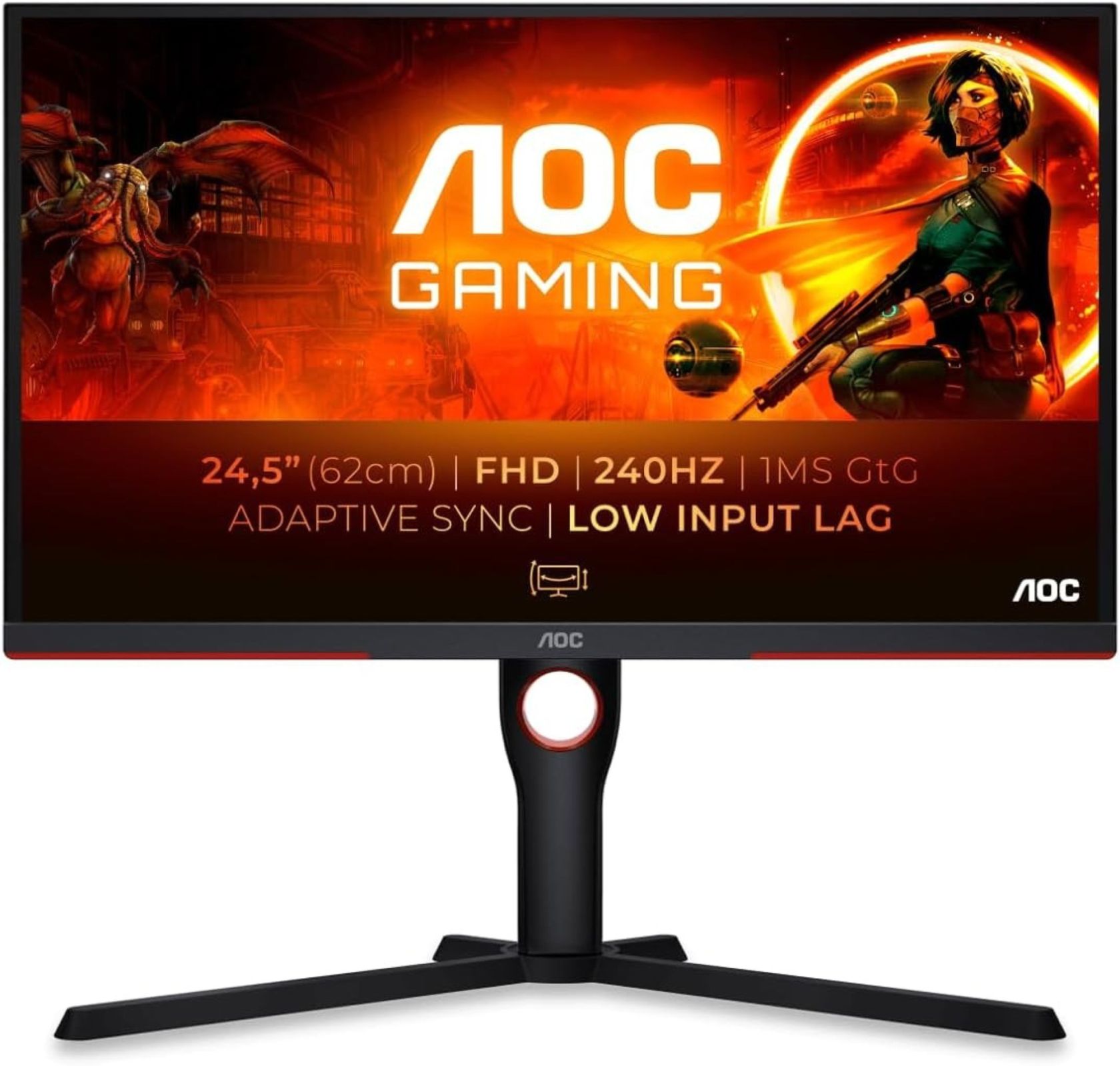 Монітор 24.5" AOC 25G3ZM/BK Full HD 240Hz VA 0.5ms FreeSync - фото фото фото 0