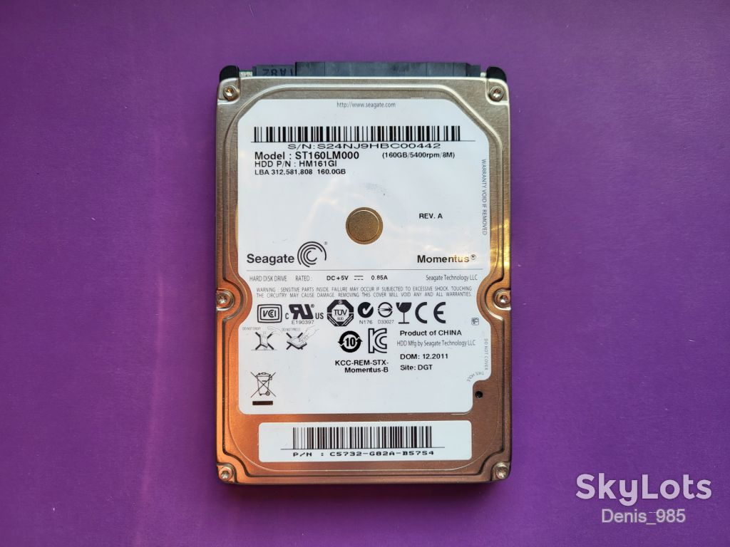 Диск Seagate ST160LM000 HM161GI, 160Gb, SATA II - фото фото фото 0