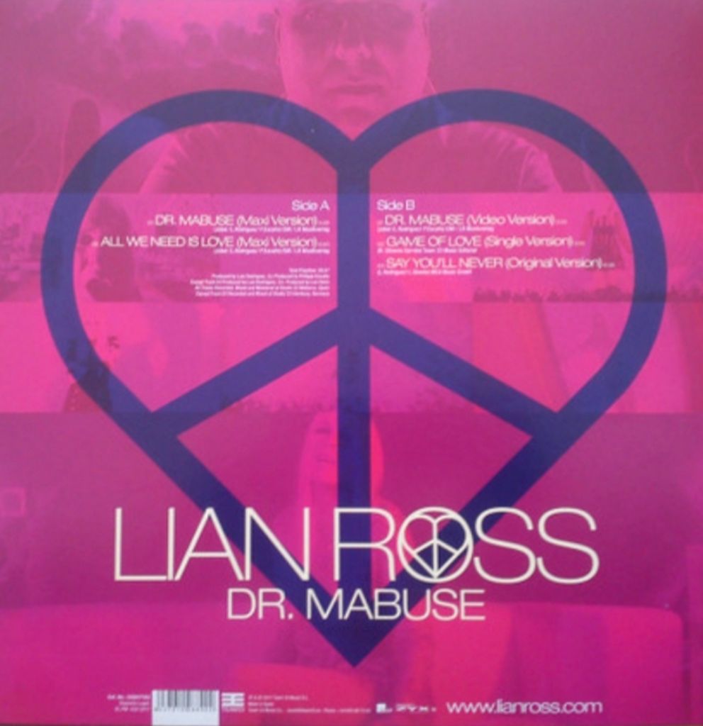Lian Ross - Dr. Mabuse - 2017.   (EP). 12. Vinyl. Пластинка. Europe. S/S - фото фото фото 1