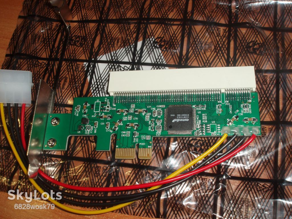 Переходник райзер PCI-E - PCI на ASM1083 с питанием Molex 4 pin - фото фото фото 1