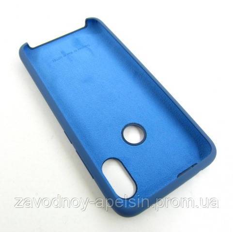 Xiaomi Redmi Note 6 pro чехол синий Silicone Cover navy - фото фото фото 1