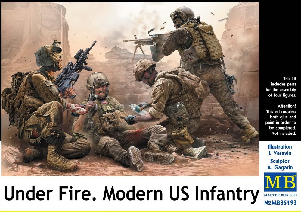 Master Box 35193 Under Fire. Modern US Infantry, 1/35 - фото фото фото 0