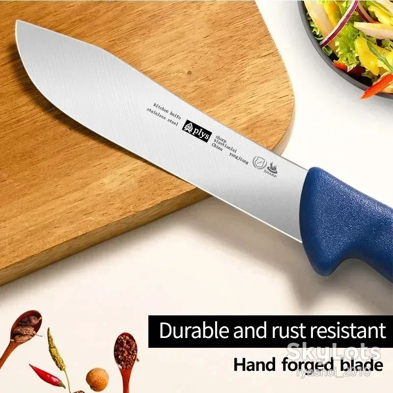 Plys TZHX065 D6, Plastic blue, 40Cr13 Satin, Kitchen Knife, Fixed - фото фото фото 13