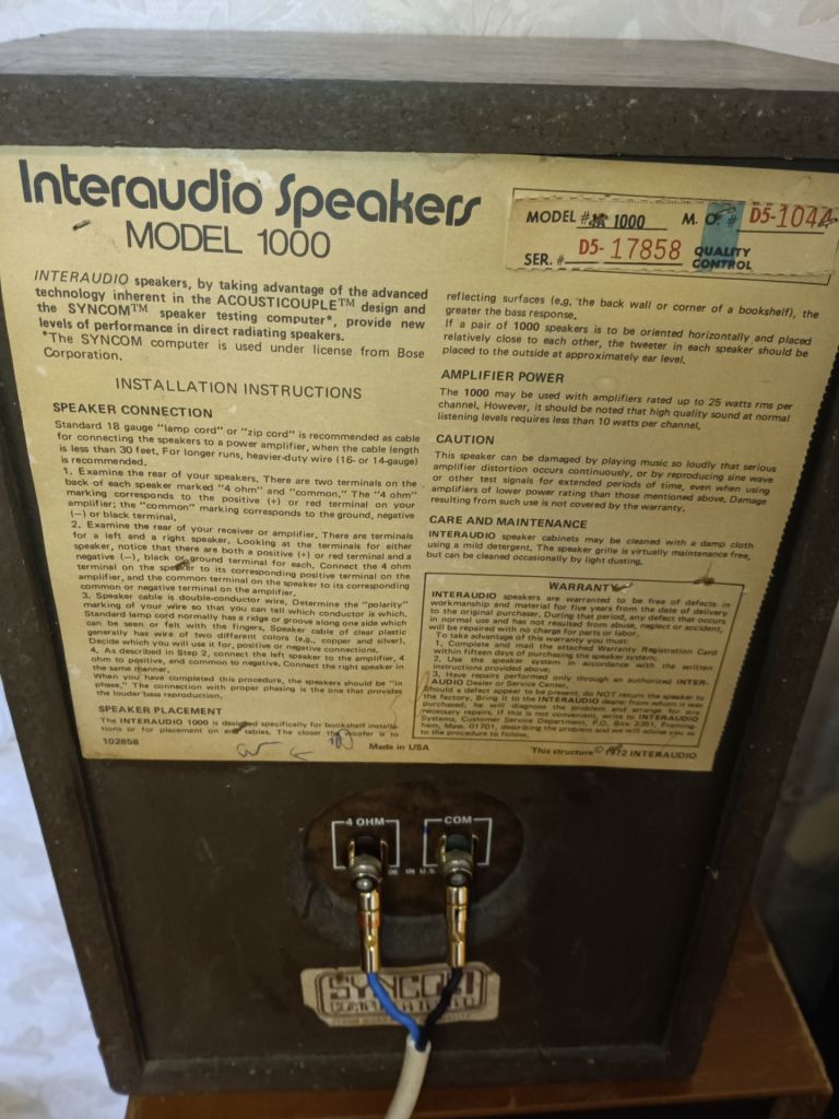 винтажная акустика Bose IA-1000 - фото фото фото 3