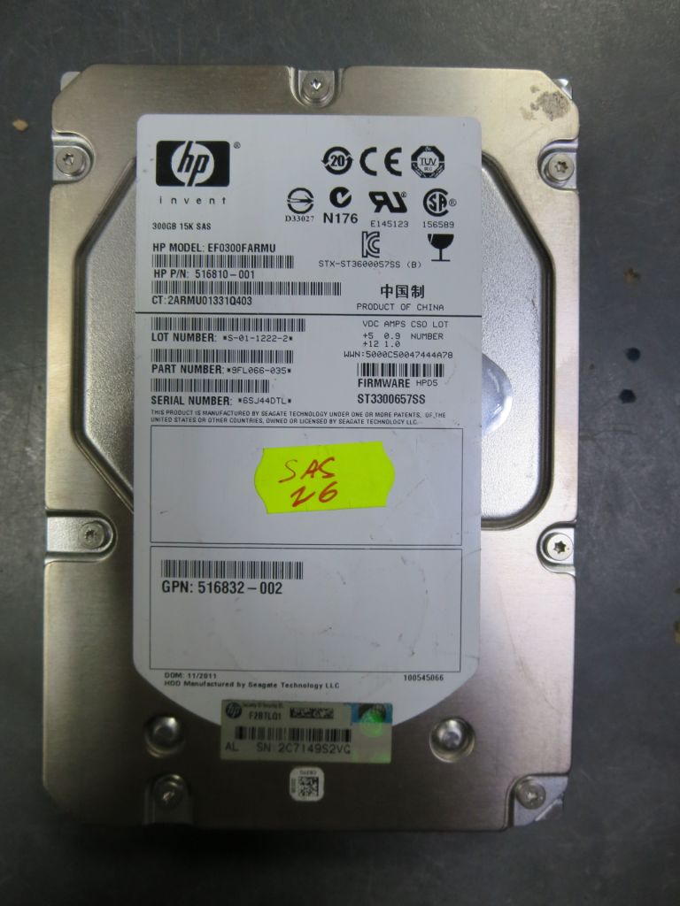Жесткий диск 3.5 HDD SAS  HP EF0300FARMU  300 Gb №6 - фото фото фото 0