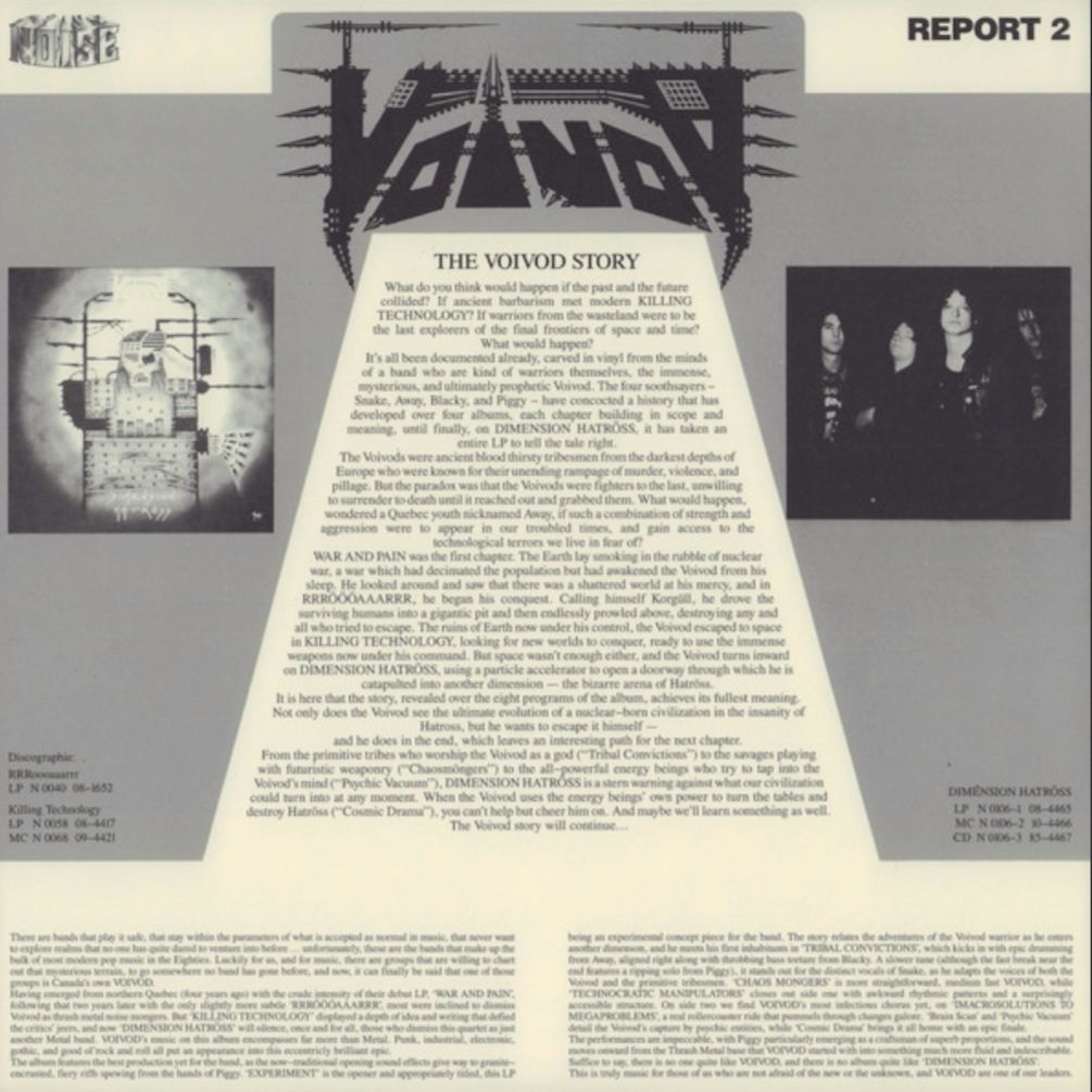 Voivod - Dimension Hatross - 1988.   (LP). 12. Vinyl. Пластинка. Germany. - фото фото фото 3