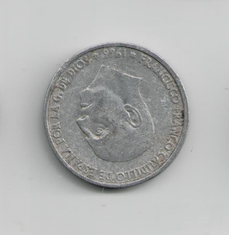 Монета Испания 50 сентимо 1966 года - фото фото фото 1