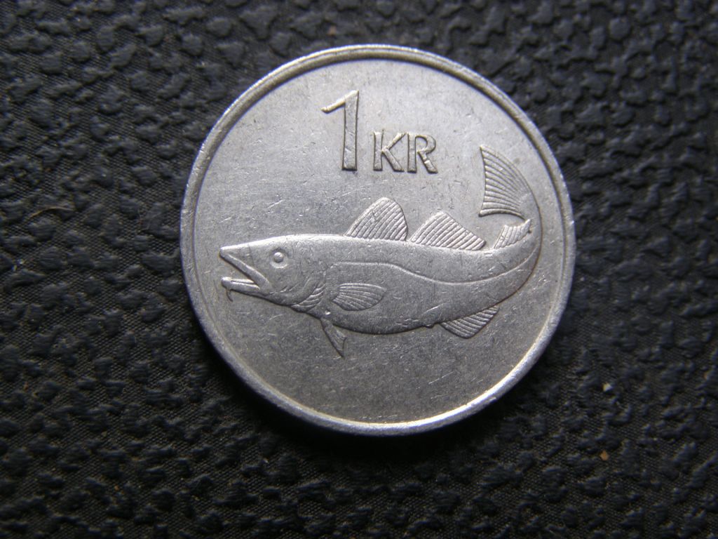 1 крона Исландия 1987 г - фото фото фото 0