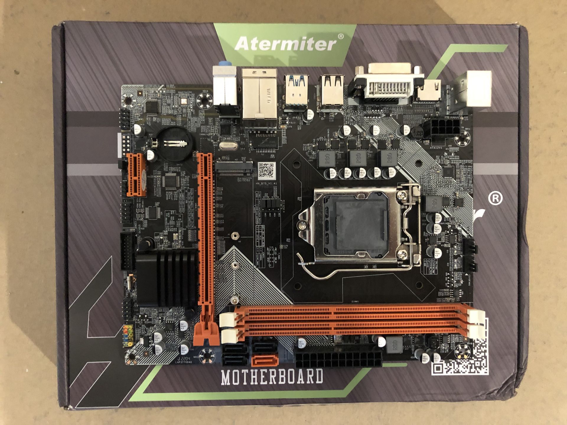 Материнська плата Atermiter B75 LGA1155 DDR3 Intel i3/ia5/i7 - фото фото фото 0