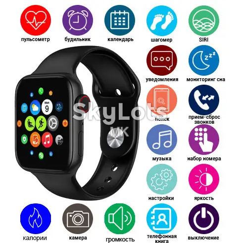 Умные Смарт Часы Smart Watch T500  функцией приема и сброса звонков/ уведомление/ Шагомер/Танометр - фото фото фото 1