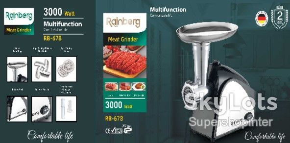 Мясорубка Rainberg RB-678 3000W + Насадка Для Колбас - фото фото фото 4