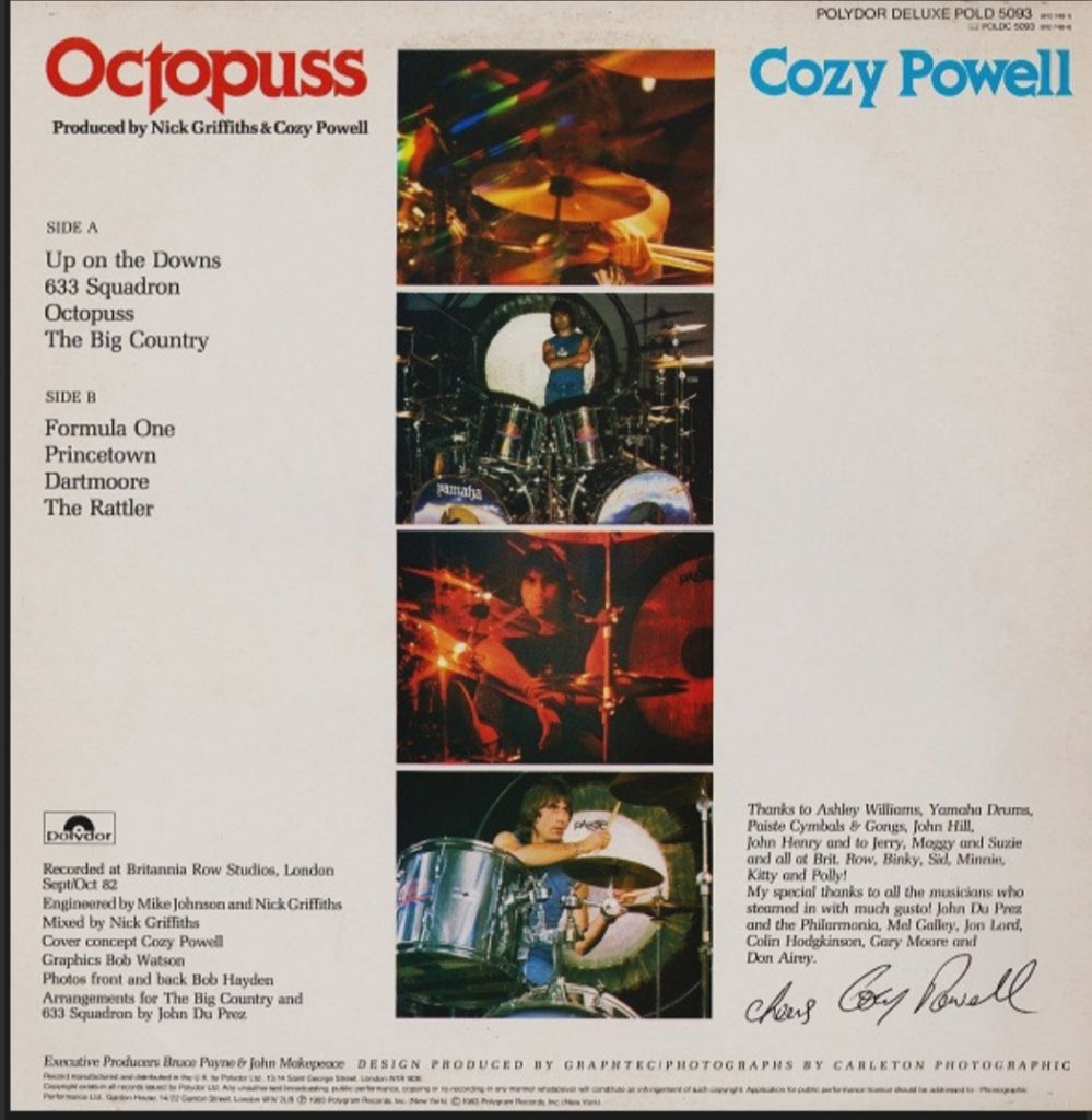 Cozy Powell EX Rainbow - Octopuss - 1983.   (LP). 12. Vinyl. Пластинка. England - фото фото фото 1