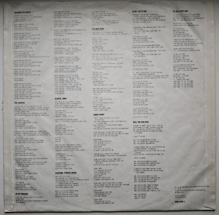 Dokken - Under Lock And Key - 1985.  (LP). 12. Vinyl. Пластинка. Germany. - фото фото фото 3