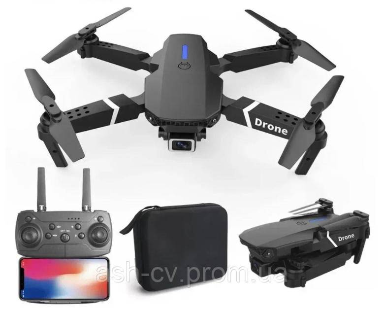 Дрон, квадрокоптер, RC, FPV, Drone, E88, Pro, з камерою, для пілотів-початківців, та дітей - фото фото фото 0