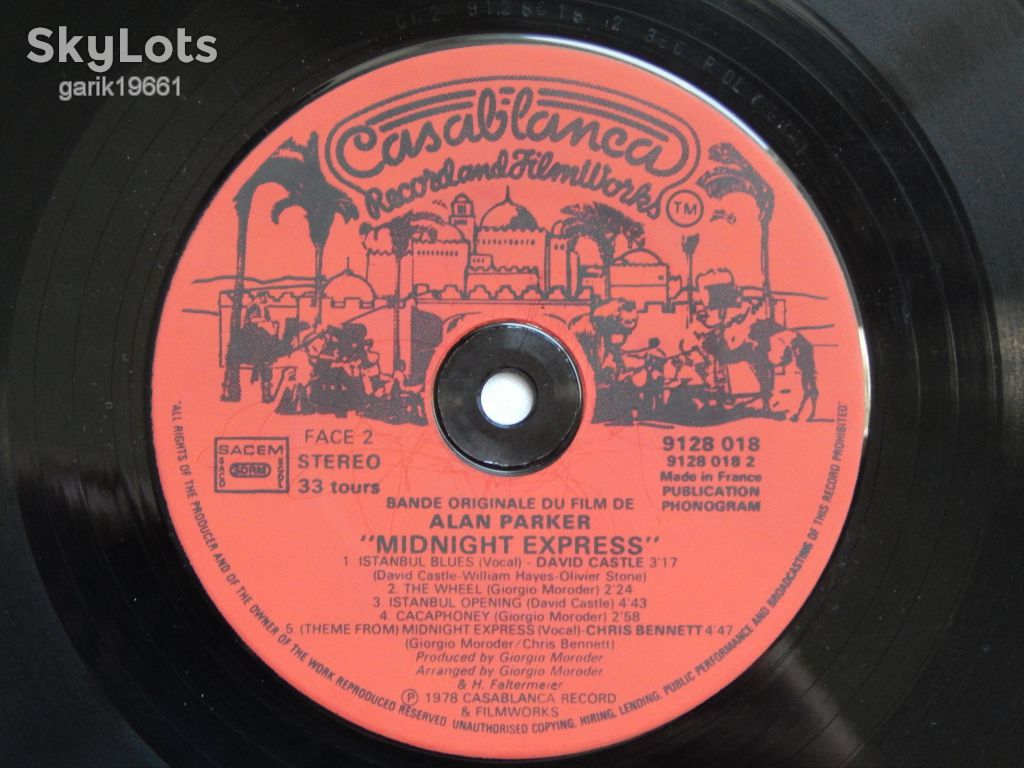 Giorgio Moroder ‎– Midnight Express    (Casablanca ‎– 9128 018, France) EX+/NM- - фото фото фото 3