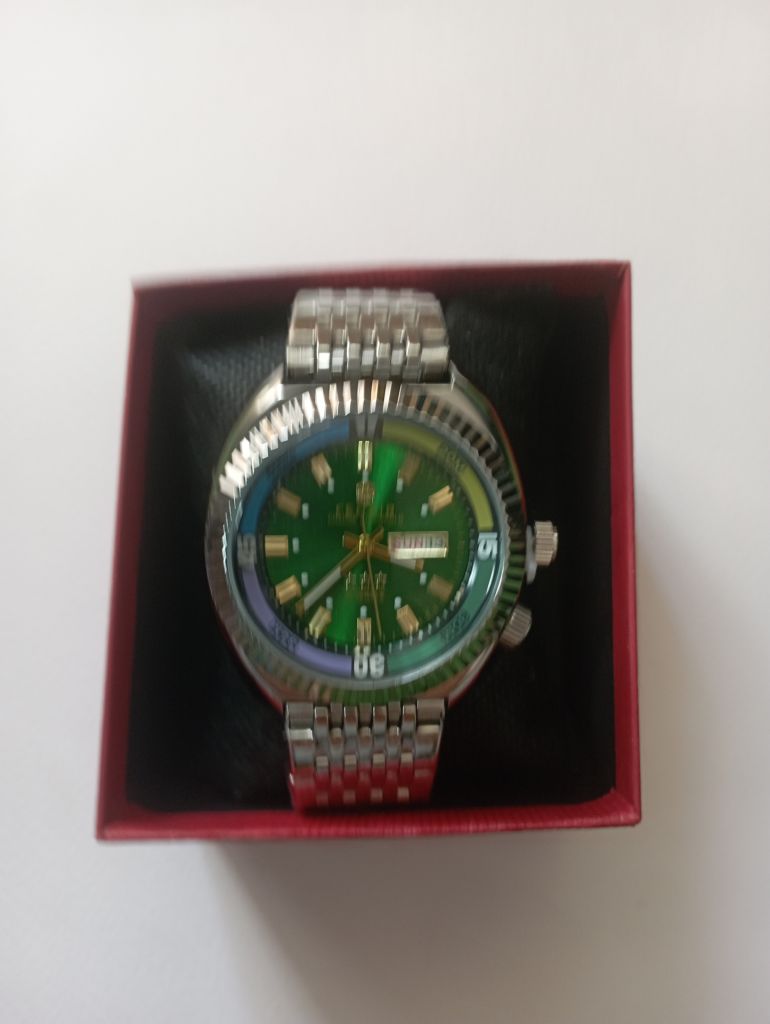 Стильний чоловічий годинник Hemsut Fensir Green Dial - фото фото фото 1