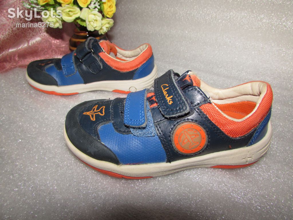 КОЖАНЫЕ КРОССОВКИ МИГАЛКИ ~Clarks PILOT~р 25,5 - фото фото фото 1