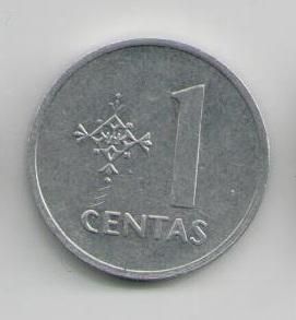 Монета Литва 1 цент 1991 года - фото фото фото 0