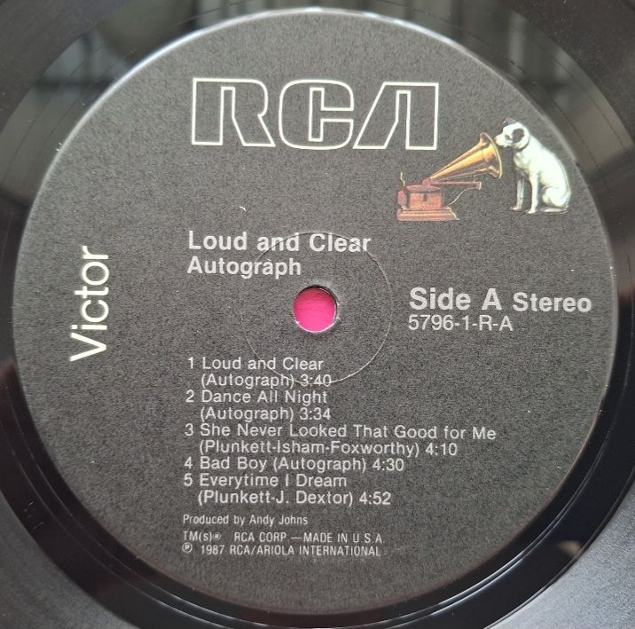 Autograph - Loud And Clear - 1987.  (LP). 12. Vinyl. Пластинка. USA. - фото фото фото 4
