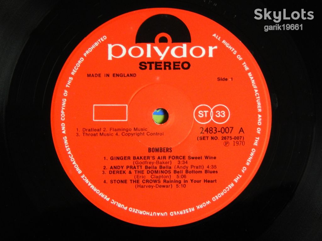 Various ‎– Bombers  (Polydor ‎– 2675 007, UK) EX/EX+/EX+ - фото фото фото 3
