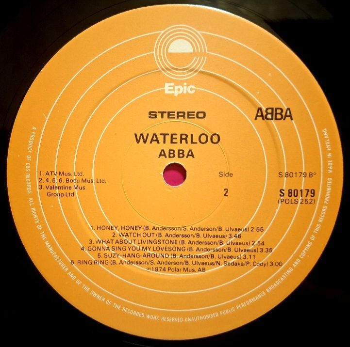 ABBA - Waterloo - 1974.  (LP). 12. Vinyl. Пластинка. England. - фото фото фото 3