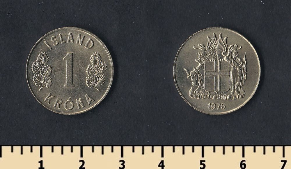 Исландия 1 крона 1975 - фото фото фото 0