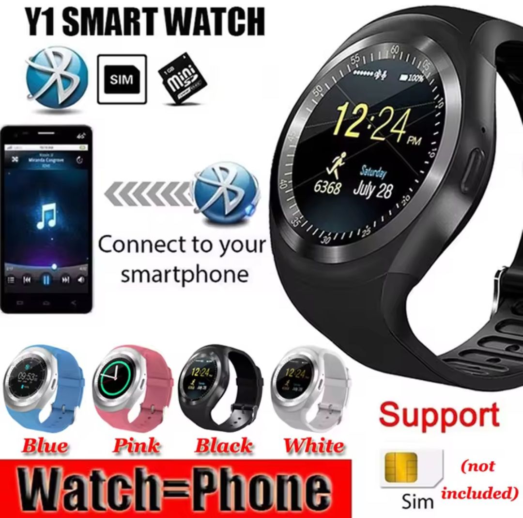 Умные часы-телефон Smart Watch Y1 с поддержкой СИМ карт и карт памяти - фото фото фото 6