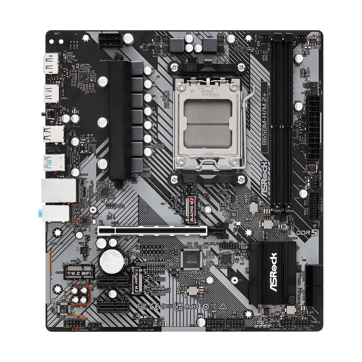 Мать AM5, Asrock B650M-H/M.2+   (Amd B650) - фото фото фото 0