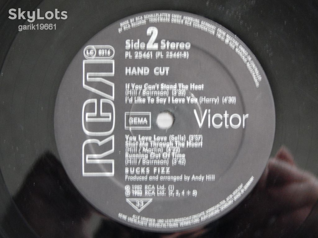 Bucks Fizz ‎– Hand Cut (RCA Victor ‎– PL 25461, Germany) NM-/NM- - фото фото фото 3