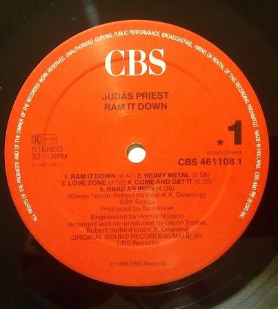 Judas Priest 88 "Ram It Down" UK&amp;EU orig. Ex+/Ex+ - фото фото фото 3