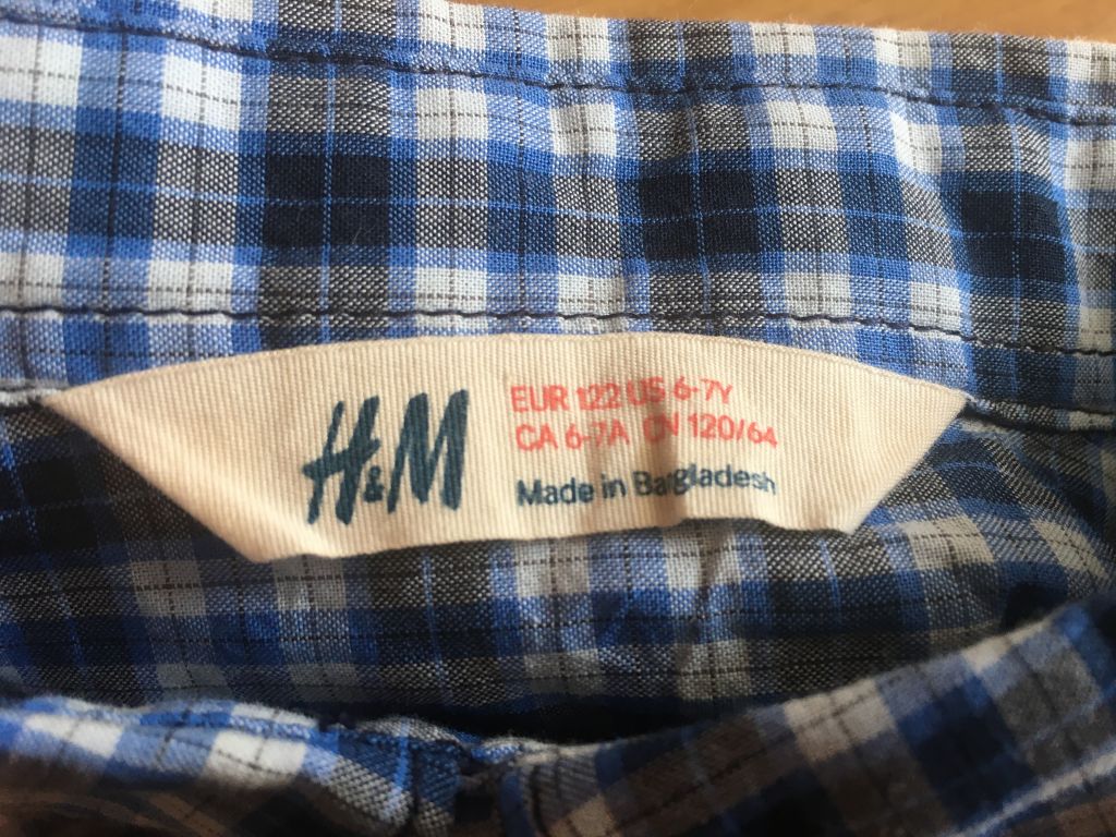 Рубашка для мальчика H&amp;M,р.122-128,хлопок,Бангладеш - фото фото фото 1