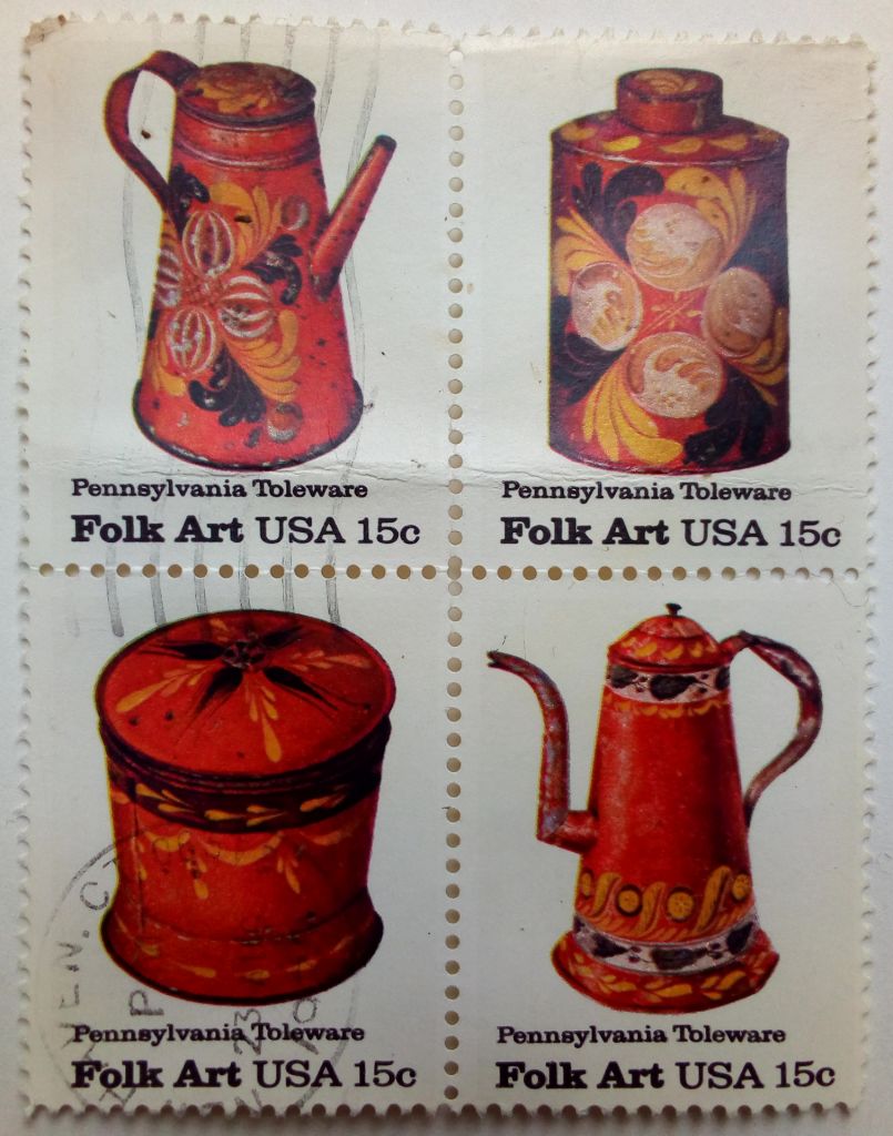 США 1979 Посуда, Пенсильвания, квартблок, гашеный - фото фото фото 0