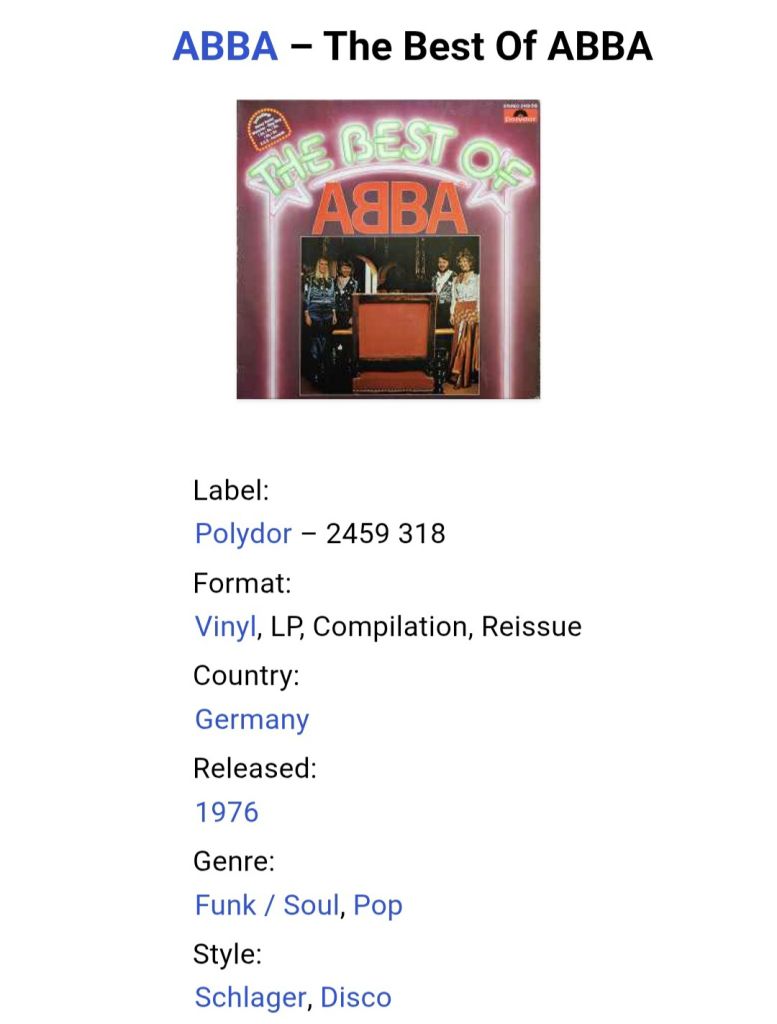 ABBA - The Best Of ABBA - 1973-76.  (LP). 12. Vinyl. Пластинка. Germany. - фото фото фото 4