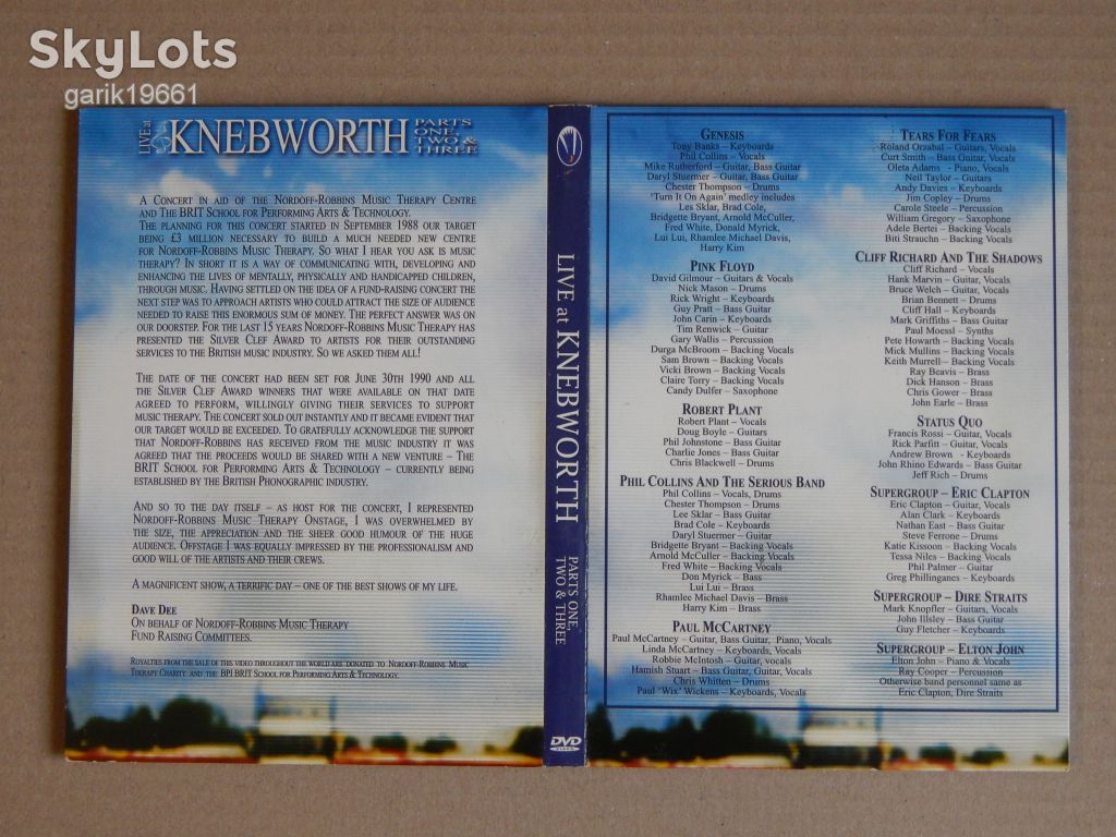 Various ‎– Live At Knebworth (2 × DVD, Unofficial Release, Digipak) - фото фото фото 2