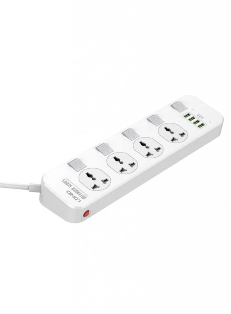 Сетевое зарядное устройство / Сетевое ЗУ LDNIO SC4408 сетевой фильтр 4 socket/2.0m/2500W/17W   (5V/3.4A/4USB) - фото фото фото 3