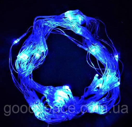 Світлодіодна Гірлянда Сітка 1.2х1.6 метра LED 120 Синя Силіконова Неон - фото фото фото 1