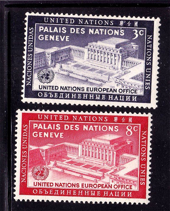 ООН / UN  1954 г  MNH - архитектура - фото фото фото 0