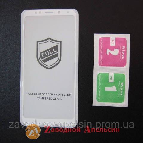 Защитное стекло Xiaomi Redmi 5 plus Full Tempered Glass white - фото фото фото 0