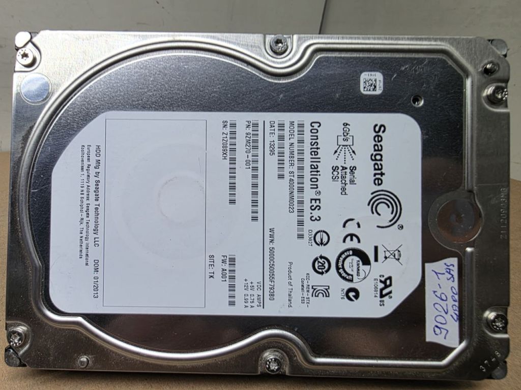 4000Gb 4Tb 3,5 SAS 6Gb ST4000NM0023 Seagate жорсткий диск   (9026-1) - фото фото фото 0
